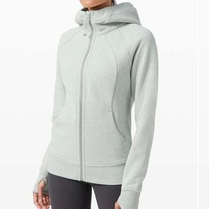 Lululemon Scuba Hoodie *Light Cotton Fleece Heathered Island Mist Sz 4